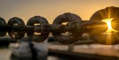 Sunlight shining through chain